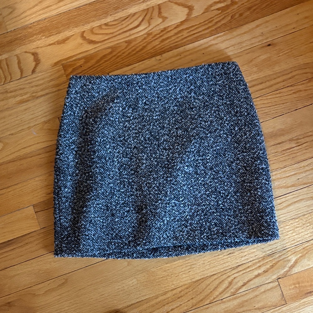 H&M Charcoal Tweed Mini Skirt